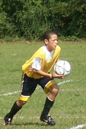 My son, Justin (future soccer star)