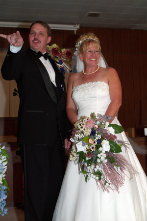 Chris and Debbie on their wedding day!