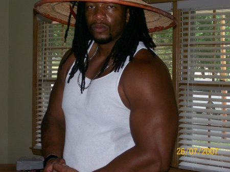 Me Chillin with my Nigerian Warrior Straw hat!!