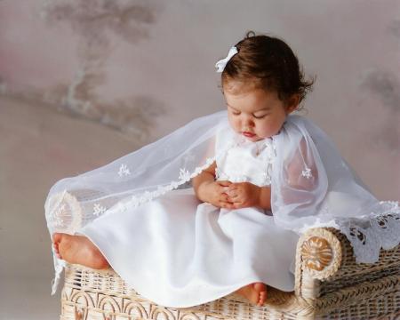 Gillian in her Baptism dress