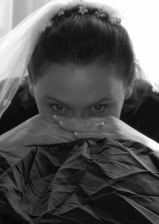 Peeking bride