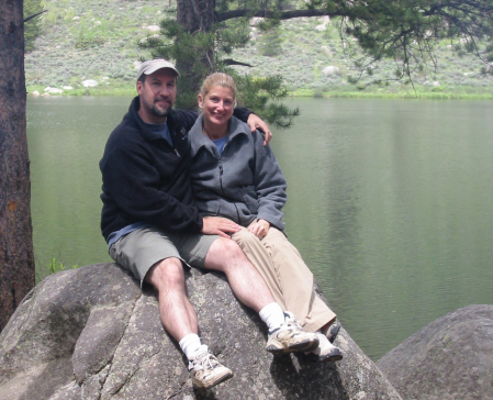 Brian & I at our fave campsite, Chapman Reservoir, Colorado
