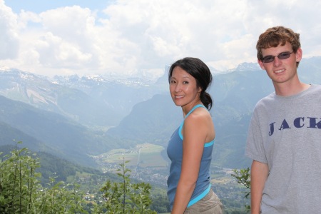 Tina and Taylor on hike in Rhone-Alpes region