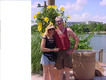 me and my wife in Disney