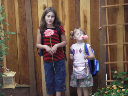 My 9 and 5 year old first day of school 2006