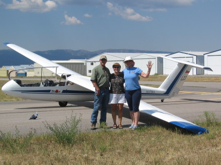 Karl, Denise and pilot, Teton Aviation 2007
