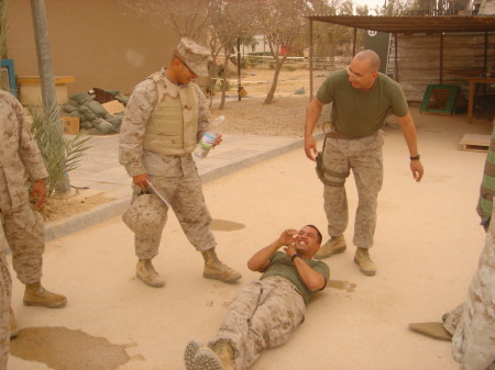 Thrashing a Marine in Iraq 2005