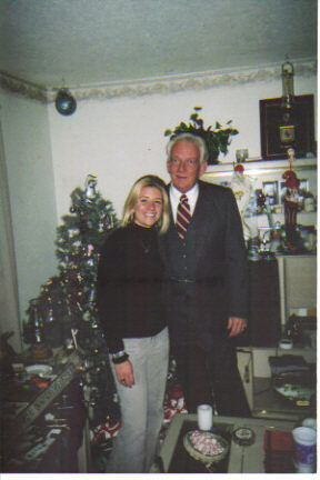 Courtney and Dad at Christmas