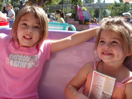 My daughters at Disneyland - Aug 2006
