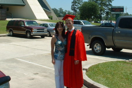 me and my son at graduation