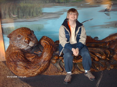 sitting on the otter