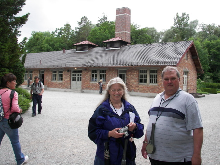In front of the furnaces at Dachau