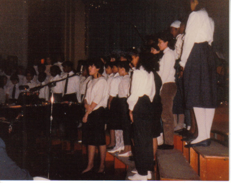 me singing in the choir