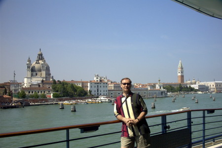 David sailing out from Venice, Italy