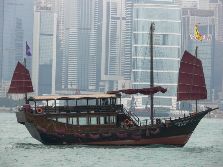 a junk in incredible Hong Kong 2008