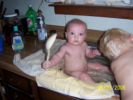 Nick in the sink!