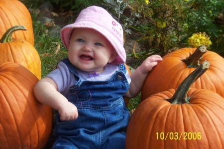 Adelynn in the Pumpkin Patch