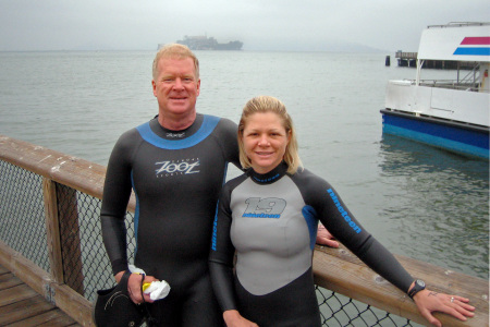 2008 Alcatraz Swim before boating to island
