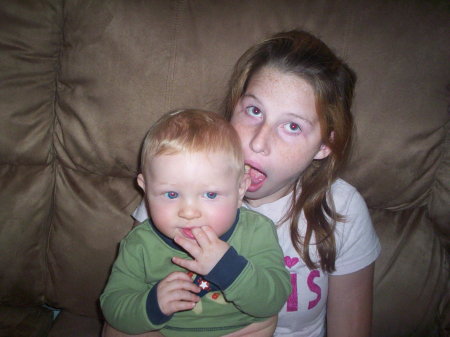 Megan 16 & My Grandson Jaxon 9 mos.