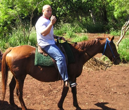 Horse back riding at home in Hawaii...