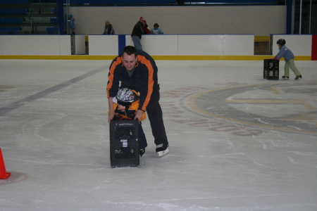 daddy and xander on the ice