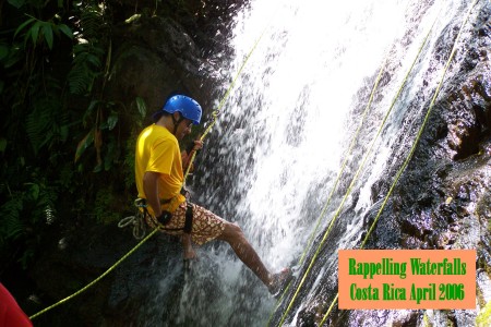 Rapelling Waterfalls in Costa Rica