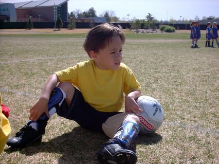 Son at soccer practice