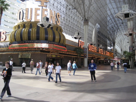 Standing on Freemont St. In Las Vegas