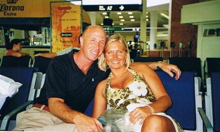 Me and Hubby at airport. 2004