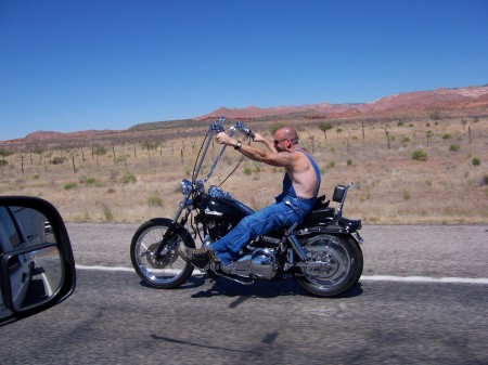 Me on my 1979 "Shovel Head" somewhere in Utah.