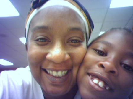 Me and my daughter Jocelyn being silly at Mickey Dees