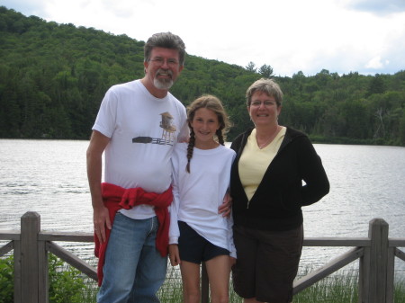 Me with my husband Chris and younger daughter Anna.