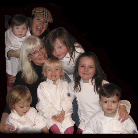 Six of our seven grandchilren, and a daughter.