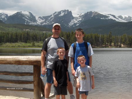 Brian and the Boys at Emerald Lake in Colorado 2005