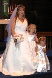 Bride Junior Bride and Flower Girl