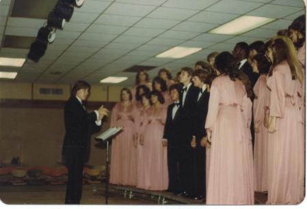 Student conducting, junior year 1979