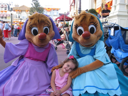 my princess with Cinderella's mice ...