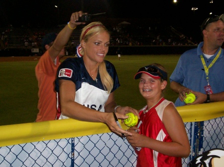 My youngest - Kodie with Jenny Finch