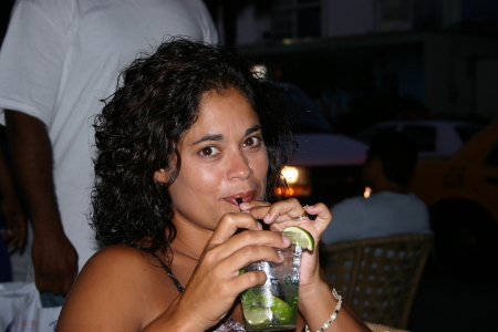 Sipping on a Mohito in South Beach!