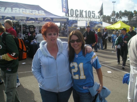 DeAnne at Chargers Game Dec. 2006