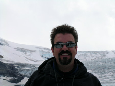 Standing on a glacier in Canada