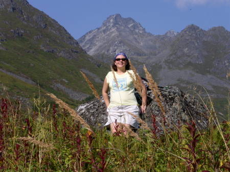 Pregnant and hiking in the mountains of Alaska