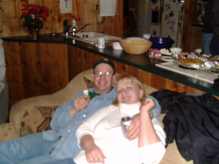 New Year 2003 with husband Dave