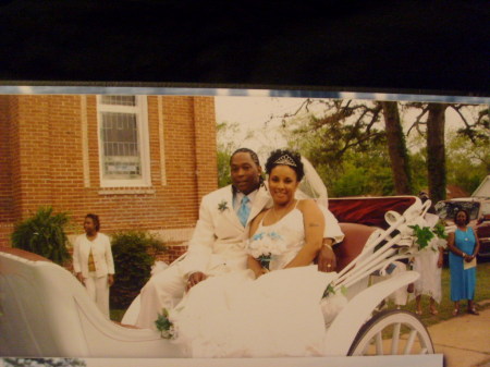 Carriage ride on our wedding day