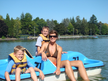 T and the boys at the lake