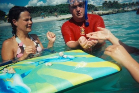 Snorkleing off the Florida coast near Tampa, We found a baby Octopus.