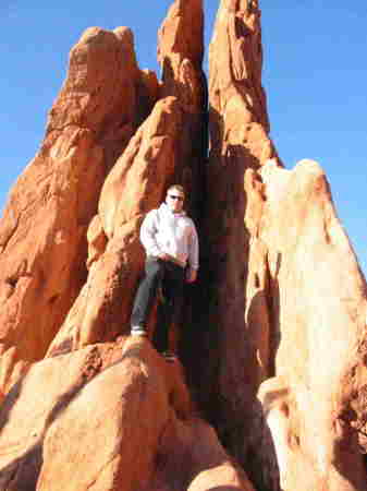 Me at the Garden of the Gods in Colorado Springs CO