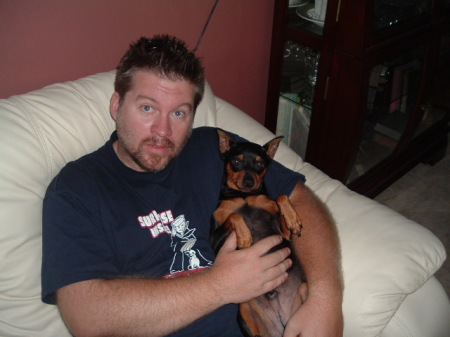 my husband (dave) and our dog