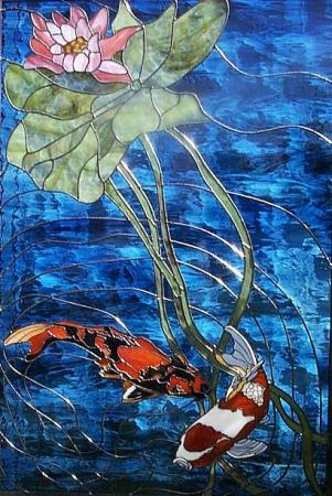 Stained Glass - Koi Pond