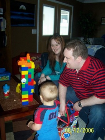 Chris and I playing with our nephew Wyatt